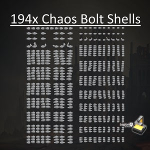 Chaos Bolt Shells Scenery Pack (194x) - for Bolters Space Marines Basing Wargaming Model Bits 30k Heresy Conversions Gift Tabletop