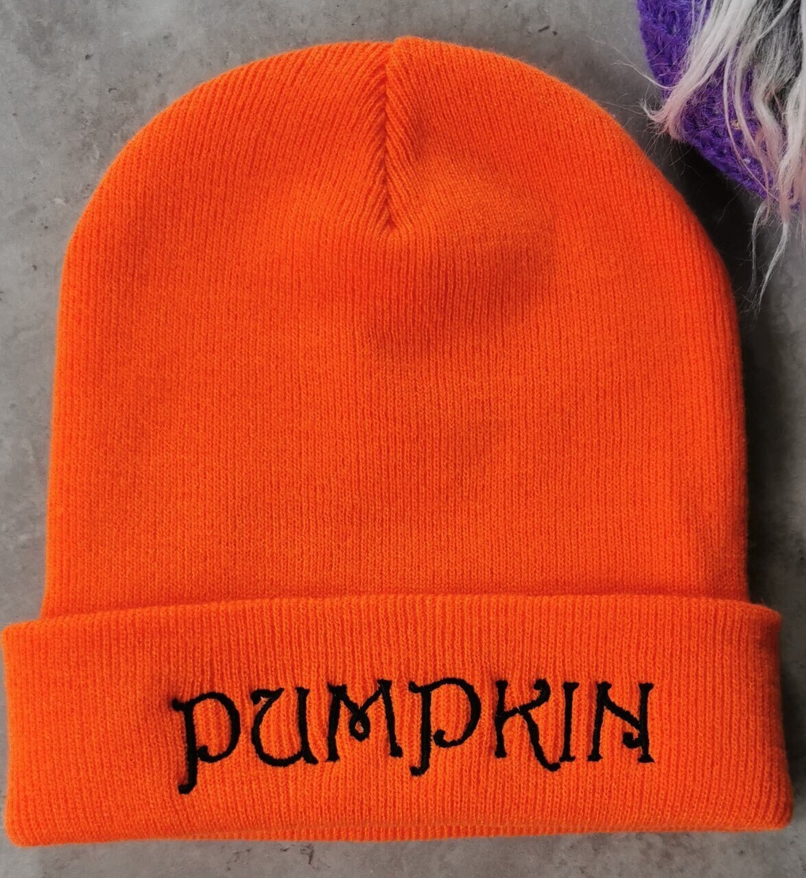 dark orange beanie