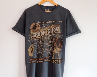 Retro 'Spook Show' Halloween Shirt - Comfort Colors Monster Mash Tee