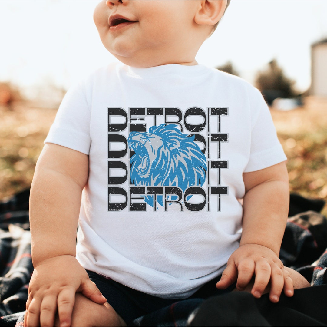 Detroit Kids Football Shirt Infant Lions T-shirt Detroit Game Day Lions ...