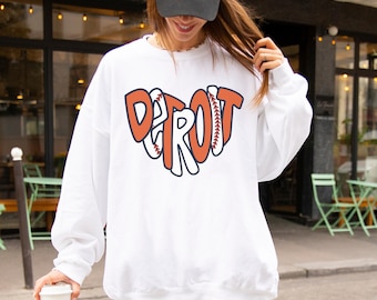 Retro Detroit Tigers Sweatshirt - Vintage Baseball Design