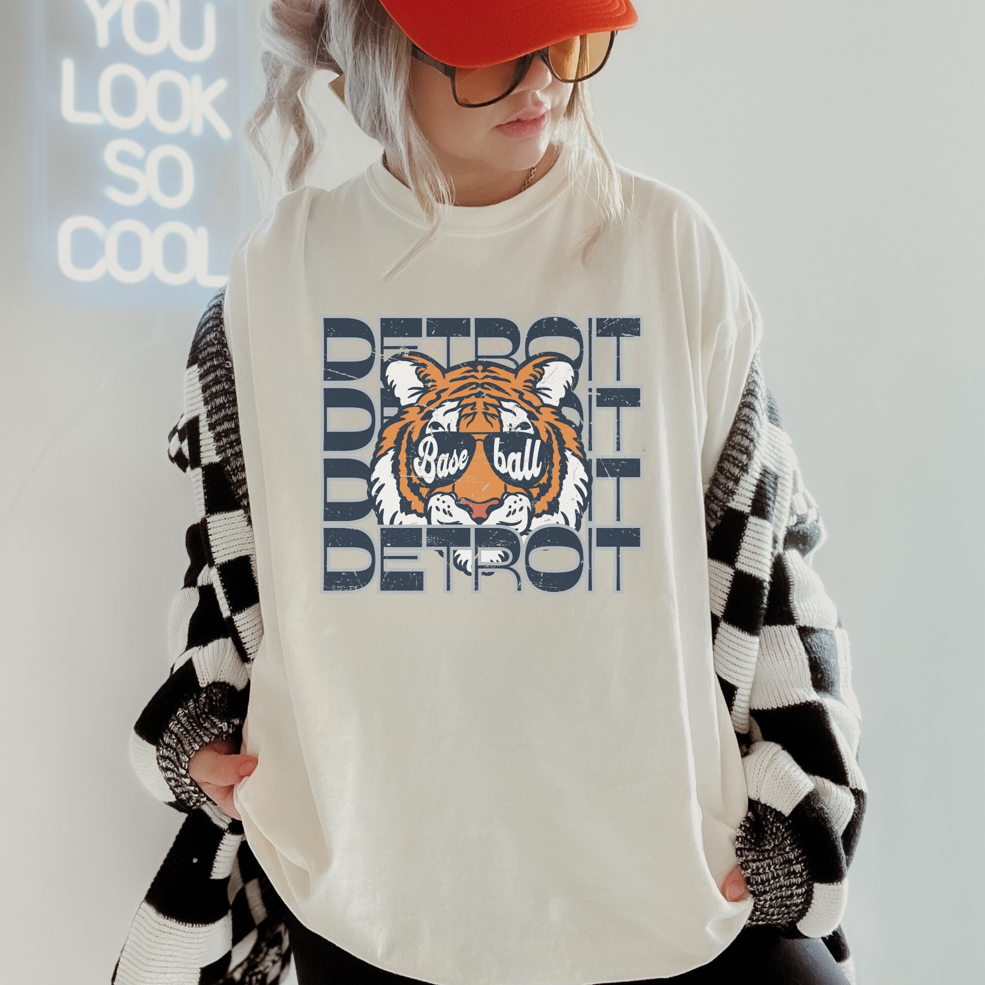 Vintage Detroit Tigers Baseball Shirt: Retro Game Day Apparel - Etsy