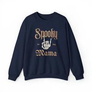 Spooky Mama Sweatshirt, Halloween Mama Crewneck, Momster Sweatshirt, Personalized Mama Sweatshirt image 7