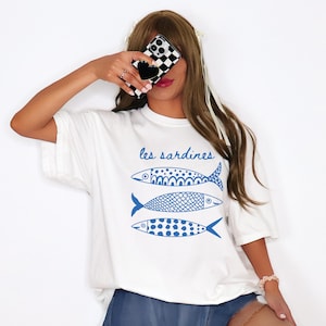 Sardine Shirt: Coastal French Girl Style Comfort Colors Tee