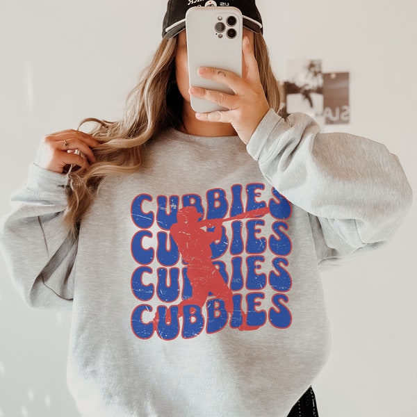 Cubs Baseball Sweatshirt Chicago Cubbies Vintage Chicago Crewneck Chicago Baseball Crewneck Retro Chicago Hometown Pride Cubbies gift