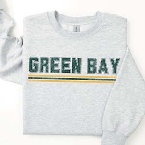 Vintage Green Bay Sweatshirt, Packers Football Shirt, Green Bay Wisconsin, Football Game Day Shirt, Wisconsin Football Fan, Cheese Head