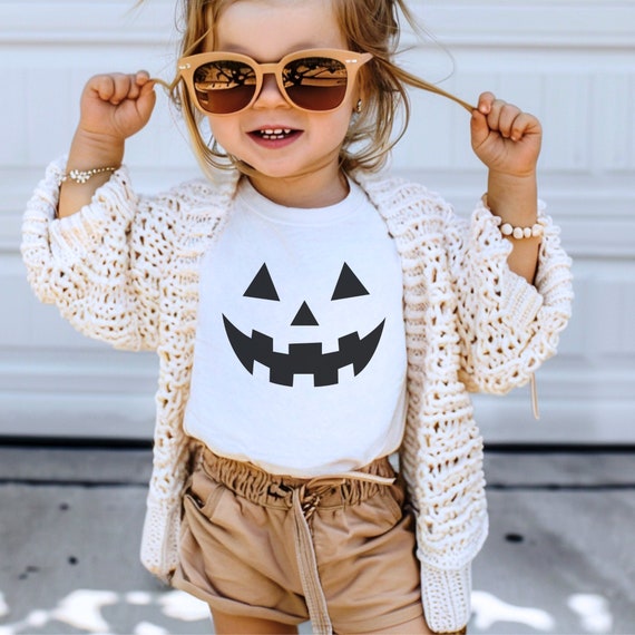 Toddler Halloween Pumpkin Face Shirt Cute Fall Shirt Kids Jack O Lantern Shirt Kids Halloween Tshirt Toddler Mommy And Me Halloween Shirt
