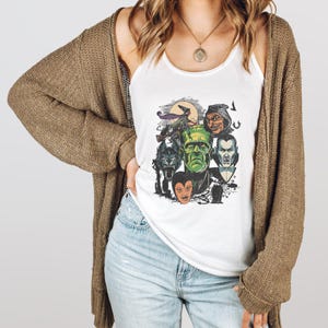 Halloween Tank Top, Monster Mash Shirt, Halloween Lover, Frankenstein Tank Top, Dracula Shirt, Cute Fall Clothing, Halloween Racerback Shirt