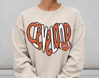 Retro Cleveland Football Sweatshirt: Unisex Game Day Apparel