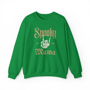Spooky Mama Sweatshirt, Halloween Mama Crewneck, Momster Sweatshirt, Personalized Mama Sweatshirt image 6