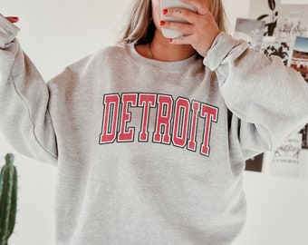 Vintage Detroit Hockey Sweatshirt: Red Wings Game Day Crewneck