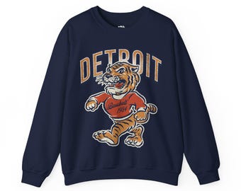 Retro Detroit Tigers Sweatshirt: Unisex Baseball Game Day Apparel