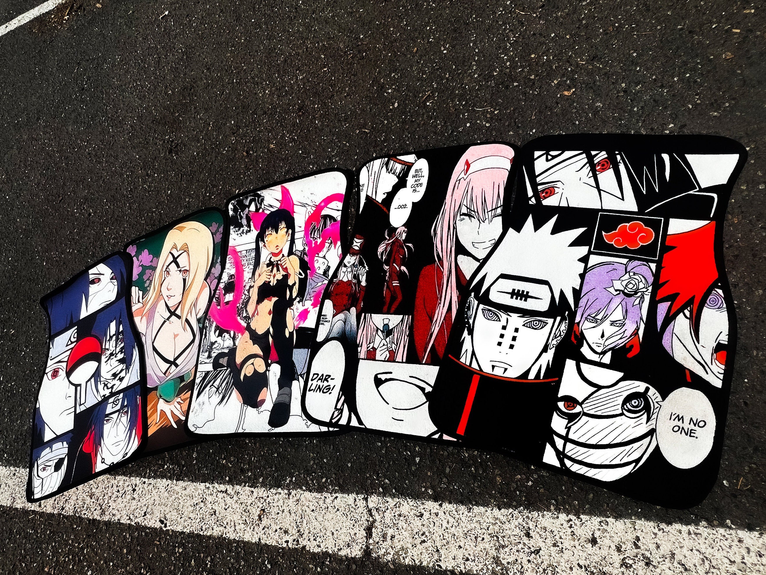 Anime car 2024 floor mat