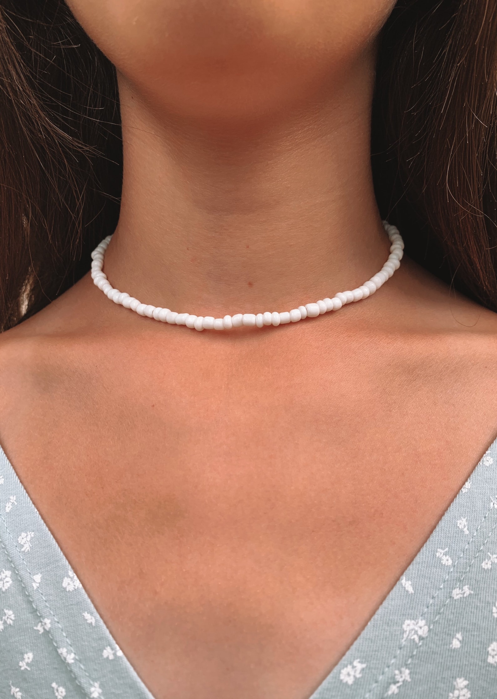 Beaded Necklace Seed Bead Choker Trendy Preppy Beach Etsy