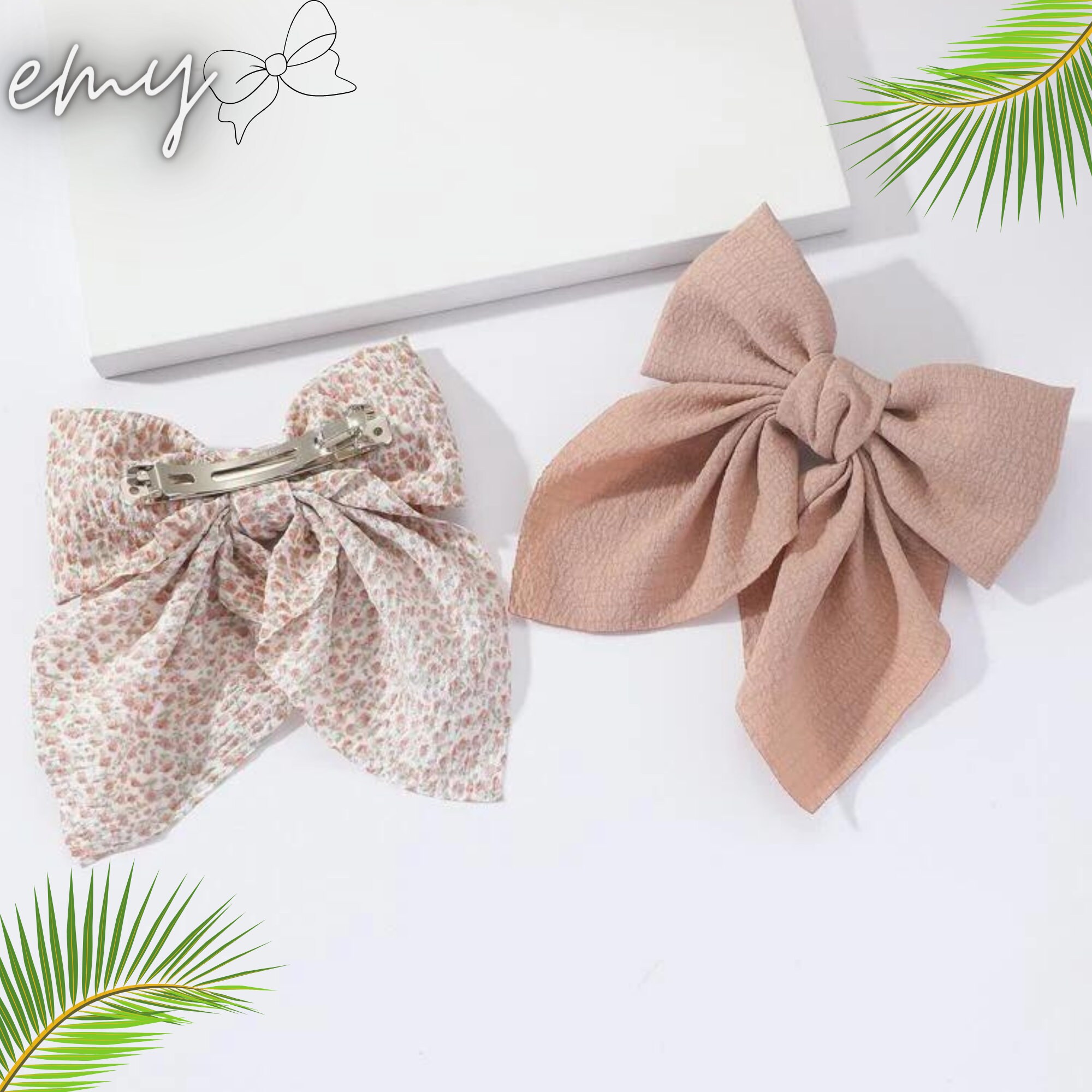 6 PCS Hair Bows for Women, Hair Ribbon Bow Hair Clips, Silky Satin Hair  Bows, Slide Metal Clips Hair Bow with Long Tail, Hair Bow Barrettes Clips  for