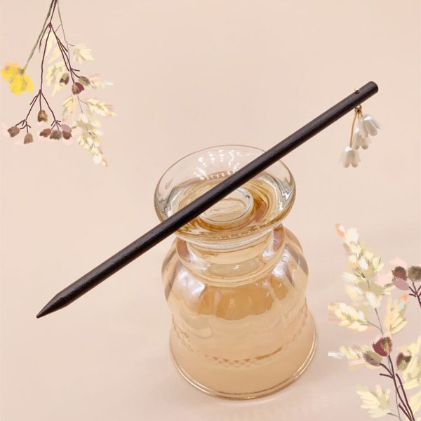 Hairpins with tassels, hair stick for bun holder, sushi stick for hairs, cellulose acetate, wooden hair stick, hair chopsticks