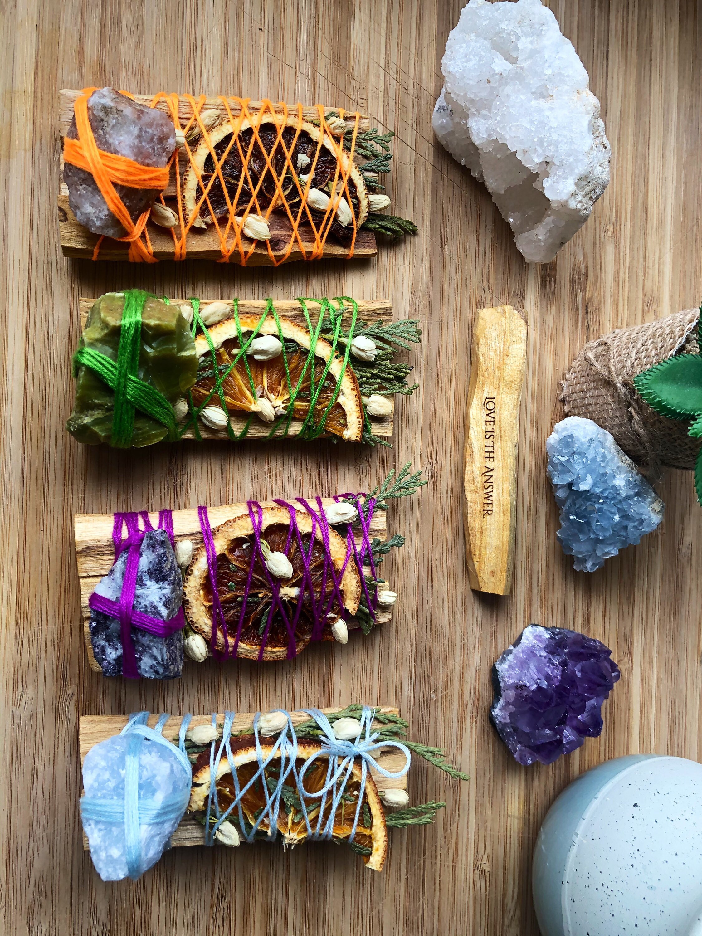Sage Bundles Crystal Bundle Healing Crystals Palo Santo Etsy
