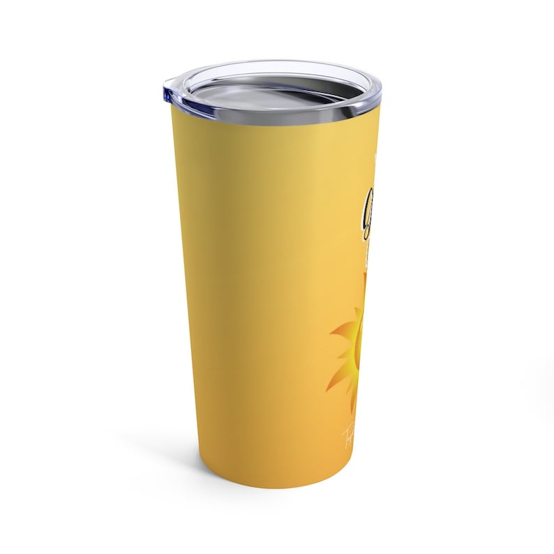 You Glow Girl Stainless Steel 20 Oz Tumbler Mental Health Tumbler Cute Sun Tumbler Self-Care Gift Affirmations Tumbler