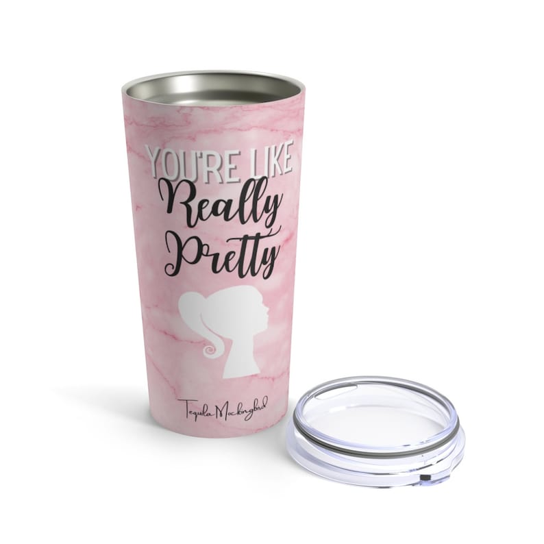 Pink Marble Tumbler Affirmation Tumbler Mental Health Gift Cute Pink Tumbler You/'re Like Really Pretty Stainless Steel 20 Oz Tumbler