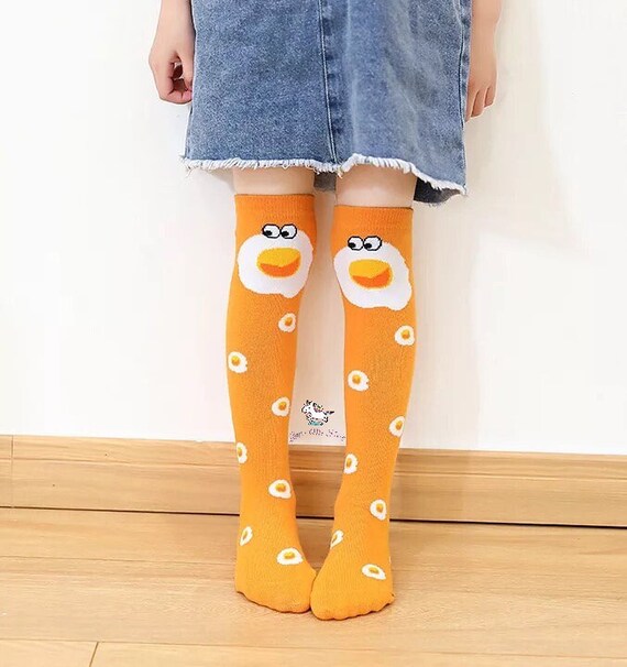 Orange Eggs Knee High Socks Etsy
