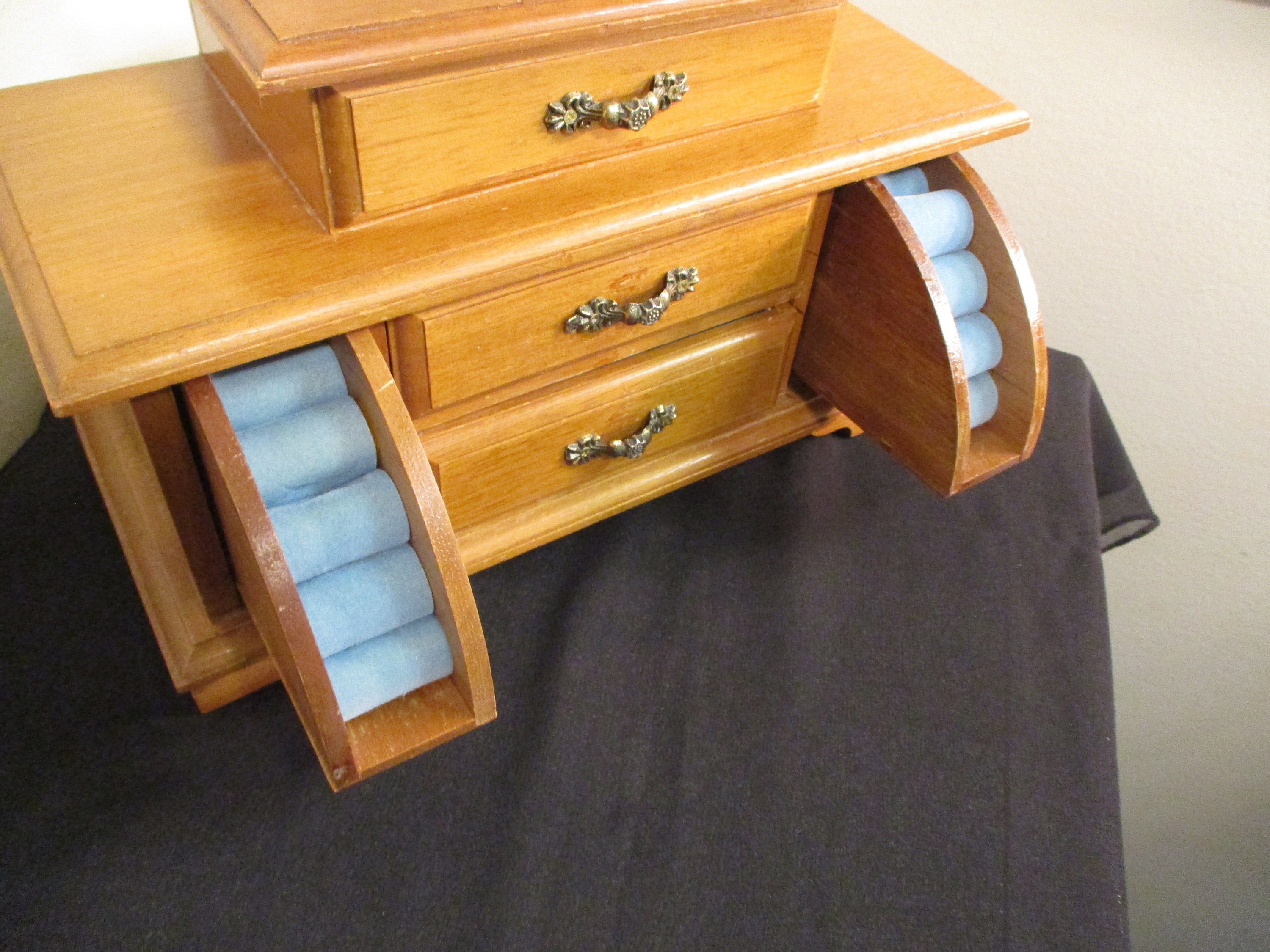 Musical Jewelry Box Made of Wood Etsy