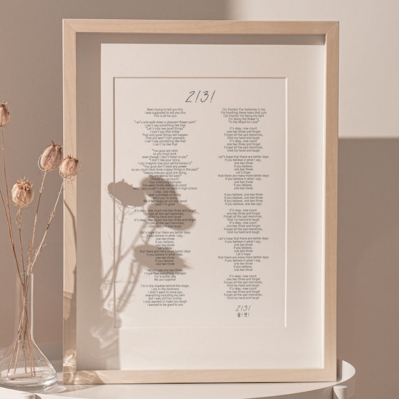 23 BTS Poster Lyrics Song Lyrics Print Printable Kpop 