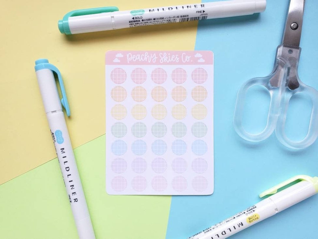 Mini Rainbow Circles Sticker Sheet, Dot Stickers, Stickers for Planners ...