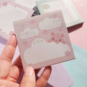 Cute Muted Pastel Aesthetic Sticky Notes 50 Sheet Sticky - Etsy UK