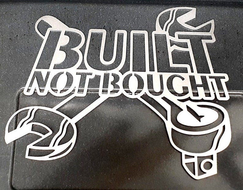 Garage Art Decor Metal Sign BUILT NOT BOUGHT Wrench 16 X 16 Plasma Cutout