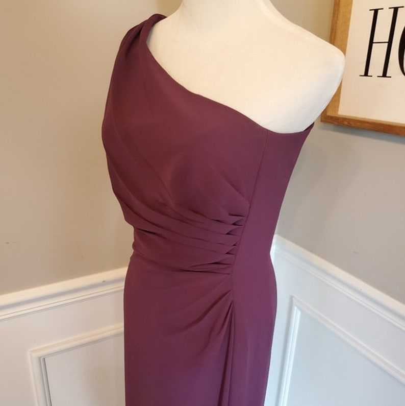 SAMPLE SALE! One Shoulder After Six Full Length Gown in Purple