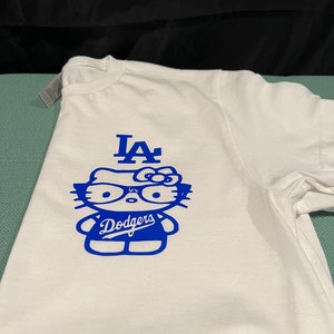 Hello Kitty Vector LA Baseball Dodgers Logo SVG