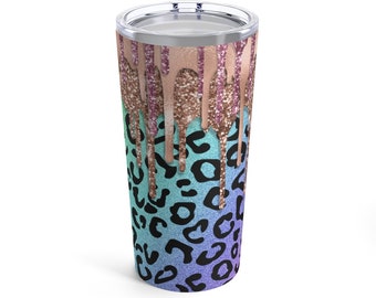 pink orange Sunset Cityscape Guitarist Travel Mug with Lid 20oz Personalized Tumbler Guitar Landscape insulated stainless steel Tumbler