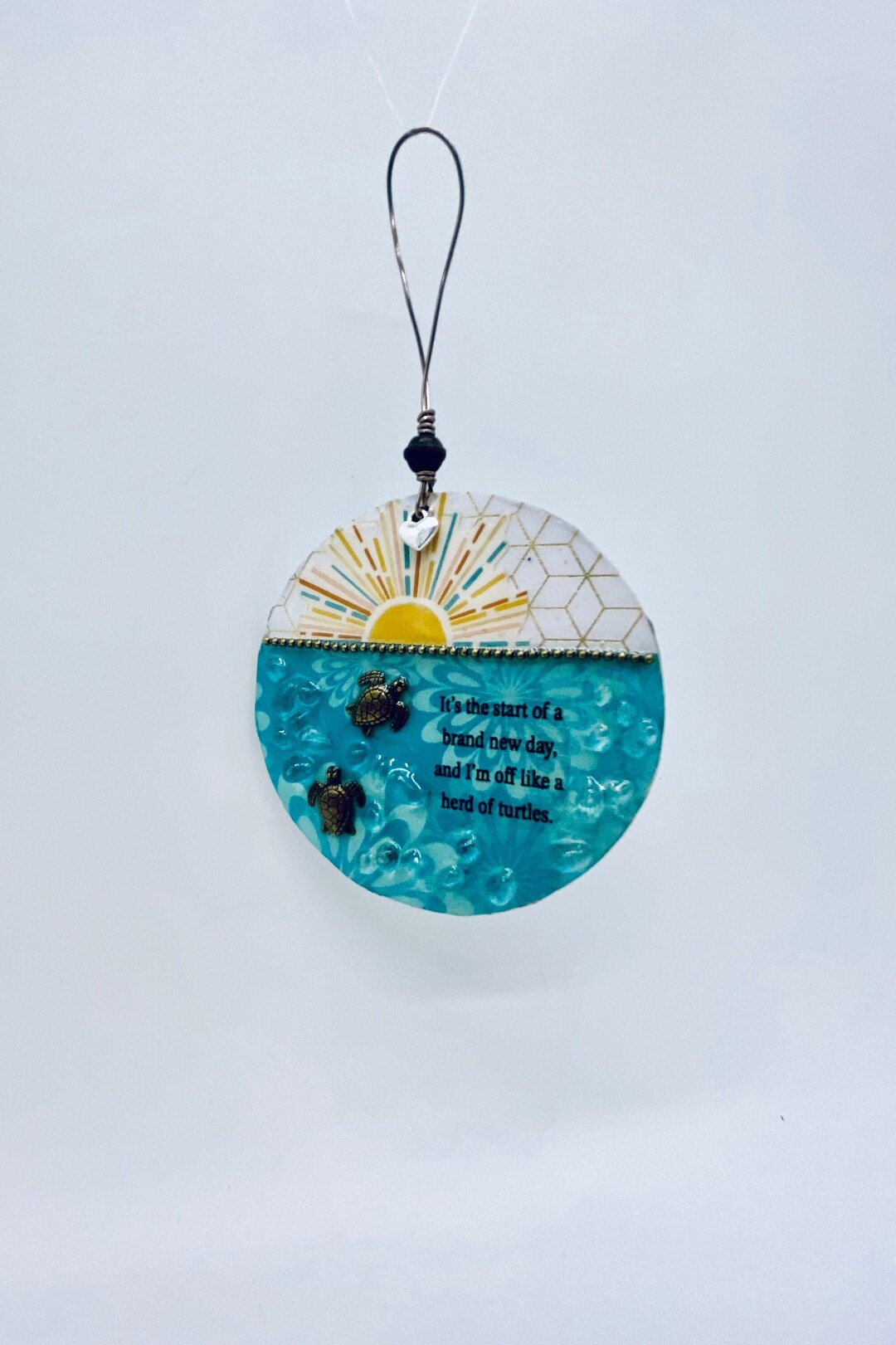 Turtle Ornament, Funny Ornament, Turtle Gift, Ornament Gift, Wood