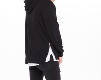 sweatshirt with side zips