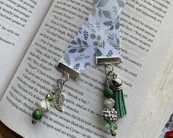 Plant Bookmark, Handmade Bookmark, Leaf Bookmark