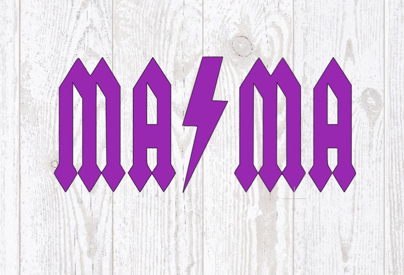 Mama Svgmother Svgmama AC/DC Logo Svg - Etsy New Zealand