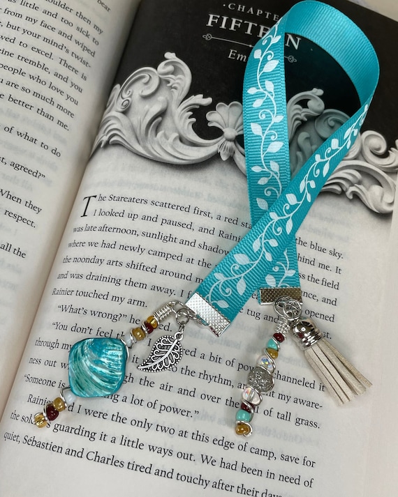 Stone Bookmark,handmade Bookmark,ribbon Bookmark 