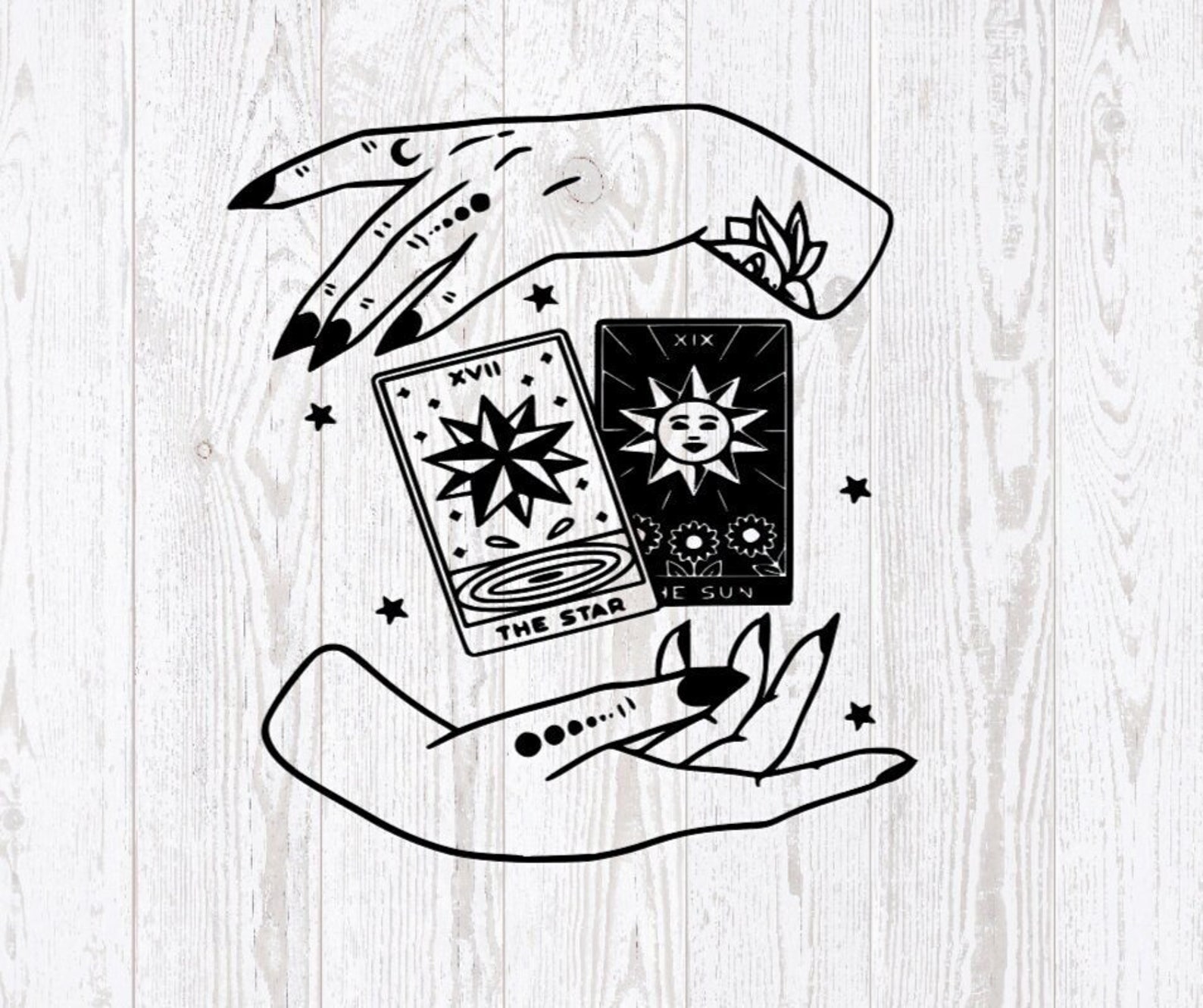 Tarot Karten SvgHands SvgMagic Hands SvgTarot Reader Svg Etsy