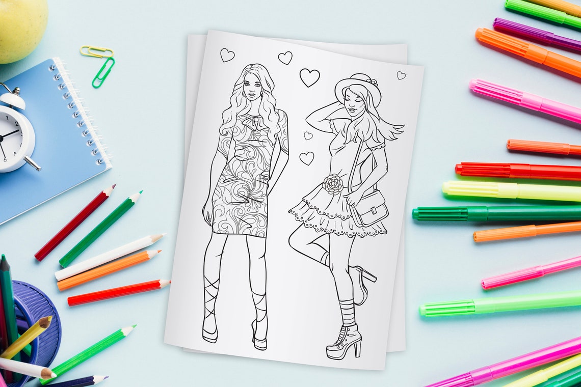 Digital Coloring Book for Digital or Print Use for Kids or Etsy UK