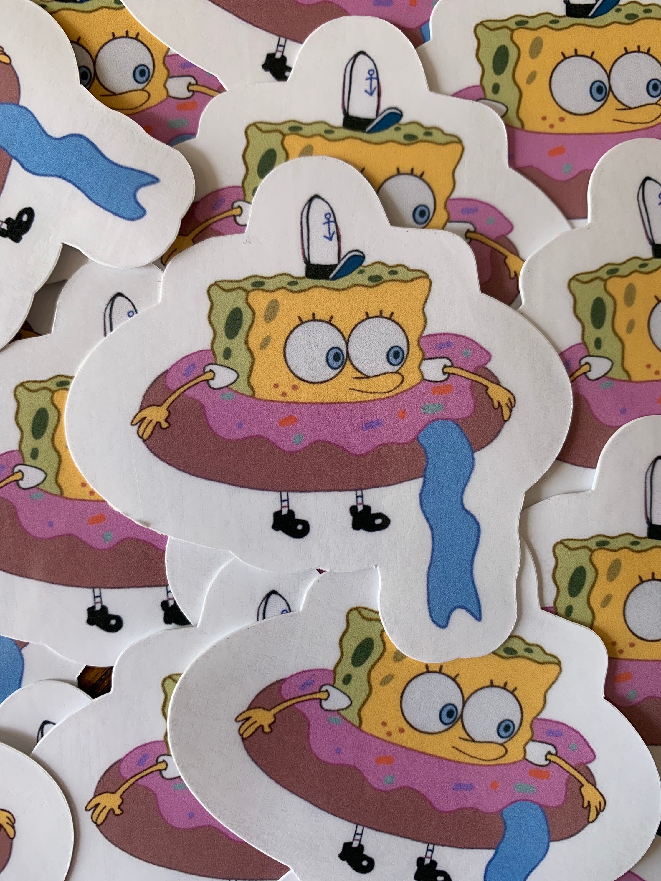 Spongebob Donut Meme Sticker Laptop Decal | Etsy