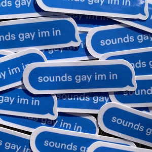 Sounds Gay I’m In iMessage Laptop Sticker Decal
