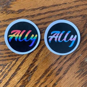 Ally Pride Stickers | Trans and Gay Circle Stickers