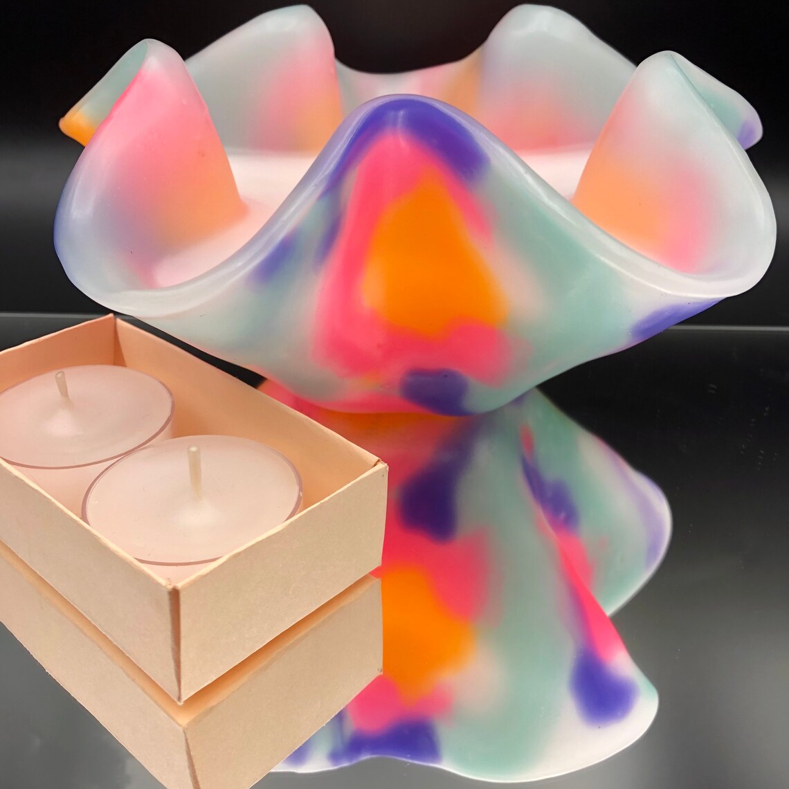 Neon pink Seafoam grün Orange & Lavendel ewige Wachs Laterne | Etsy