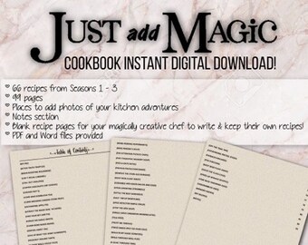 Just Add Magic Cookbook Etsy