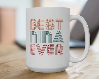 Nina Gift Idea for her, Retro Nina Mug, New Nina to be Gifts, Nina Godmother Gift ideas, Promoted to Nina gift, Best Nina Ever Mug