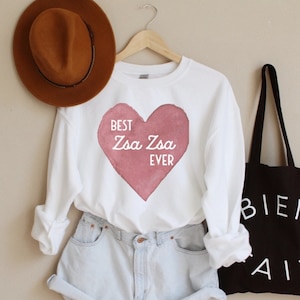 Best Zsa Zsa Ever Sweatshirt, Zsa Zsa Sweater, Pregnancy Reveal Announcement Gift for Grandma, Best Zsa Zsa Sweatshirt, Mothers Day Gifts