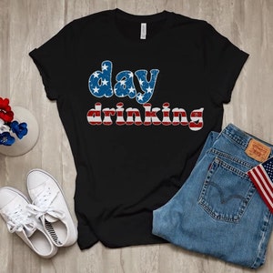 Funny 4th of July Shirt, Fourth of July America Patriotic Cute Women's tee Men's Drinking Party T-Shirt, Independence Day red white and blue