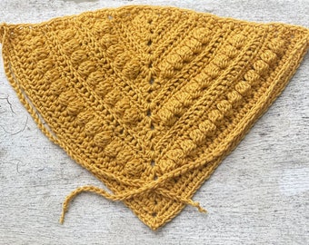 Delilah Head-Wrap/Bandana Crochet Pattern, Kerchief, Headscarf, Crochet Bandana, Crochet Head-Wrap