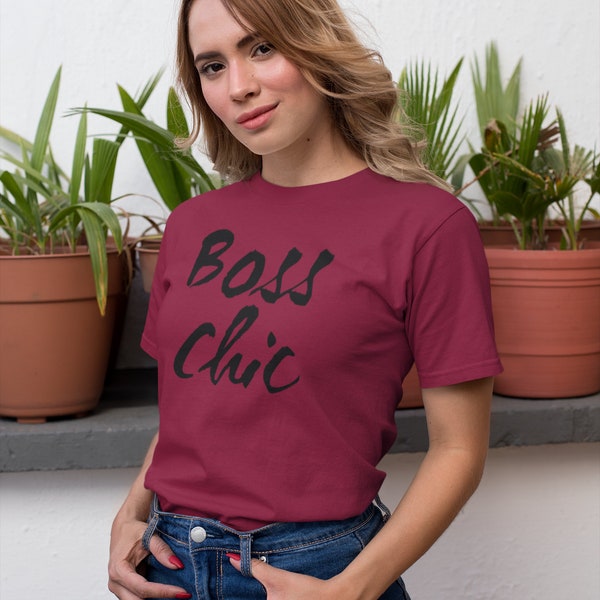 Boss Chic, Trendy Tee, Cute T-Shirt Designs, Boss Shirts, Mom Gifts, Entrepreneur Gifts, Digital Designs, Boss PNG