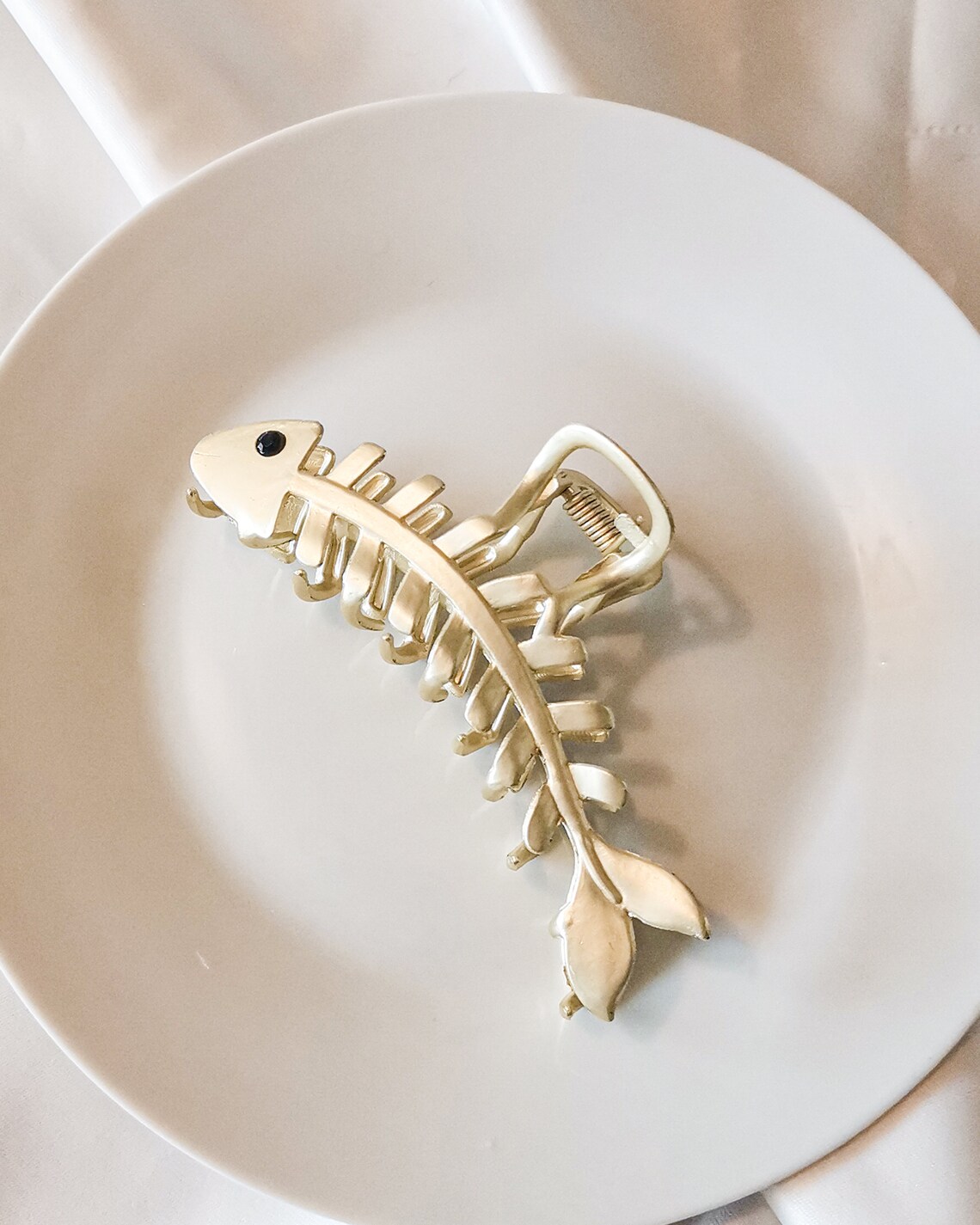 Metal Wired Hair Claw Fish Bone Hair Clip Hair Accessories Etsy